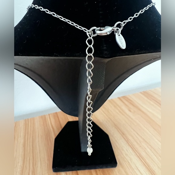 Lia Sophia Blue Stone with Rhinestone Necklace - Picture 9 of 9